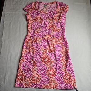 Jude Connally Abstract Print Beth Shift Stretch Dress Coastal Summer multicolor